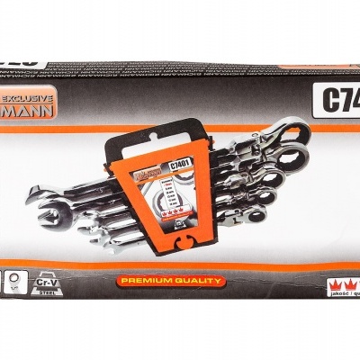 Conjunto de chaves de boca e estrela RICHMANN C7401 em embalagem preta, branca e laranja