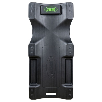 Prancha para mecânico preta com etiqueta verde JBM