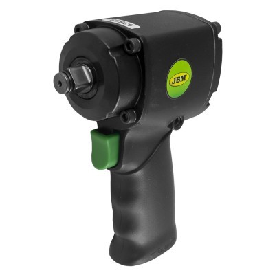 Pistola de impacto preta e verde com rótulo JBM