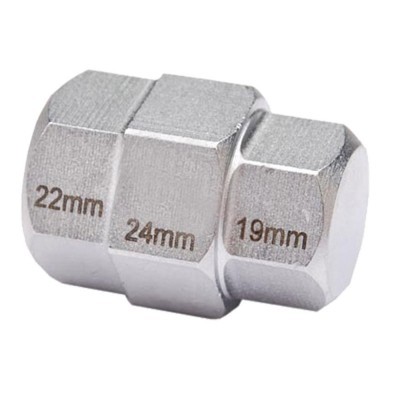 Adaptador metálico com tamanhos 22mm, 24mm e 19mm