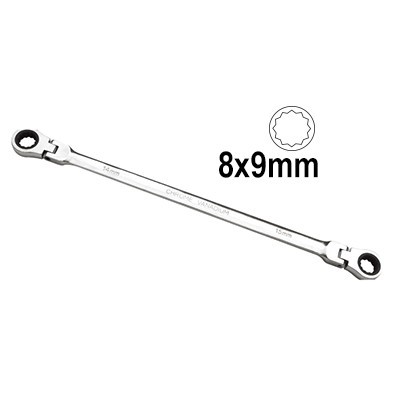 Chave de boca dupla 14mm e 15mm em metal prateado