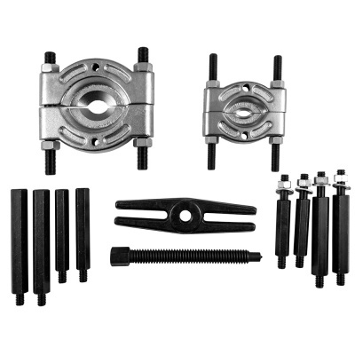 Conjunto de peças metálicas e parafusos para ferramenta de montagem