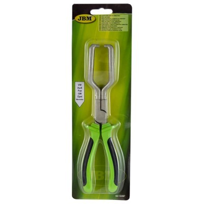 Ferramenta com punhos verdes e pretos em embalagem verde e preta com etiqueta JBM
