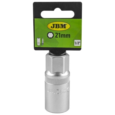 Chave de caixa JBM 21mm em metal com embalagem verde e preta