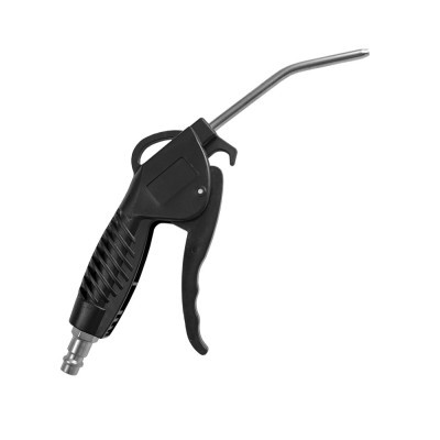 Pistola de ar comprimido preta com bocal metálico curvado