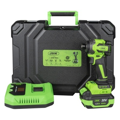 Conjunto ferramenta elétrica JBM mala preta alça verde parafusador verde preto bateria carregador