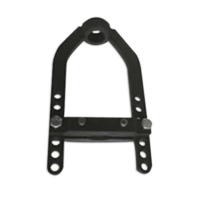 Suporte metálico preto com estrutura em forma de U