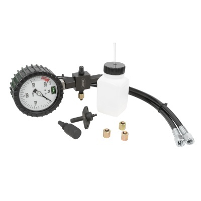 Conjunto de ferramenta de teste de compressão com manómetro, recipiente e acessórios