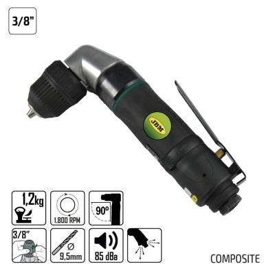 Ferramenta pneumática de ângulo reto 3/8