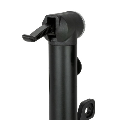 Bomba de ar portátil preta para bicicleta com alavanca de bloqueio