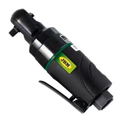 Chave de impacto pneumática preta com etiqueta JBM amarela