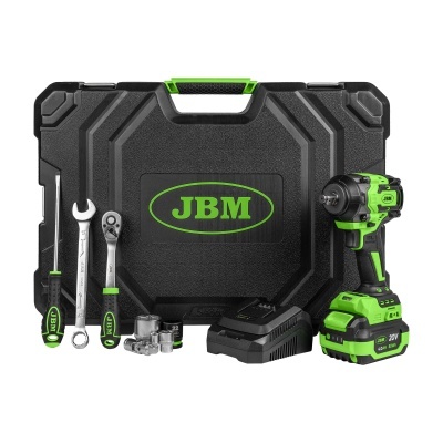 Conjunto de ferramentas elétricas JBM com estojo preto e verde