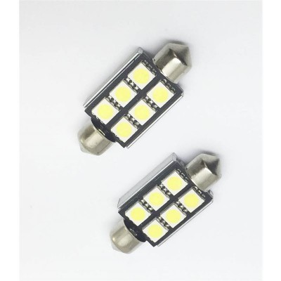 Duas lâmpadas LED retangulares com base metálica prateada