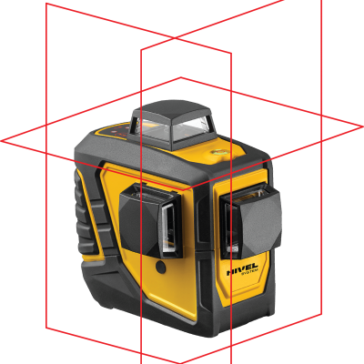 Dispositivo de medição a laser amarelo e preto da marca NIVEL SYSTEM