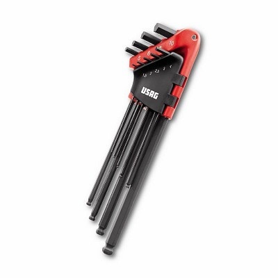 Conjunto de chaves hexagonais USAG com cabo vermelho