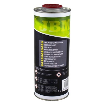 Frasco metálico com rótulo preto e verde e tampa vermelha