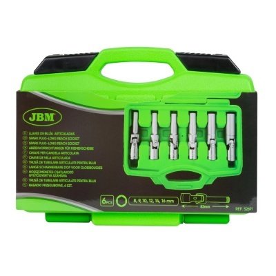 Conjunto de soquetes articulados JBM em caixa verde e preta