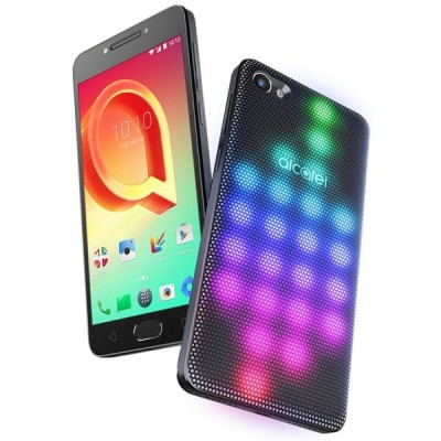 Telemóveis Alcatel com ecrã frontal e capa trasera colorida texturizada