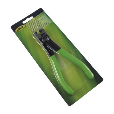 Alicate de corte com punhos verdes em embalagem de cartão verde com texto JBM.