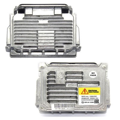 Unidade eletrónica metálica com etiquetas, superfícies ventiladas e código de barras