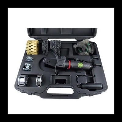 Conjunto de ferramentas elétricas e acessórios em estojo preto