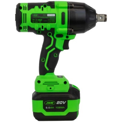 Chave de impacto elétrica a bateria JBM verde e preta