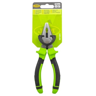 Alicate multiusos com cabo verde e preto em embalagem verde