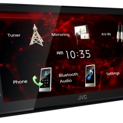 Ecrã digital automóvel JVC com funções áudio