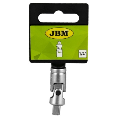 Adaptador articulado metálico JBM 1/4'' em embalagem verde e preta