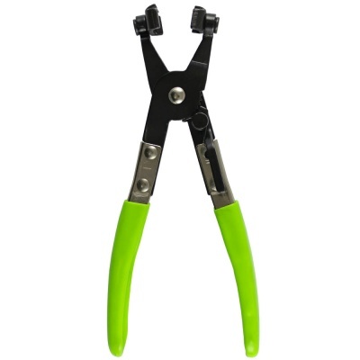 Alicate com cabo verde fluorescente e parte metálica preta e prateada