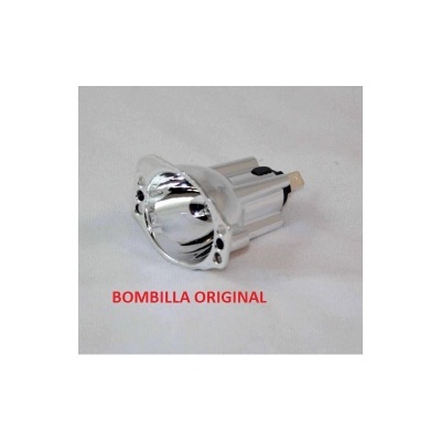 Lâmpada projetor metálica com texto BOMBILLA ORIGINAL