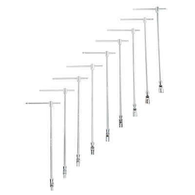 Conjunto de chaves de fenda em T metálicas prateadas