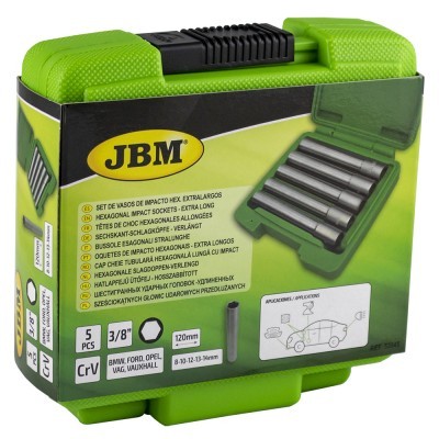 Estojo verde e preto JBM com conjunto de 5 vasos impacto hex extralargos