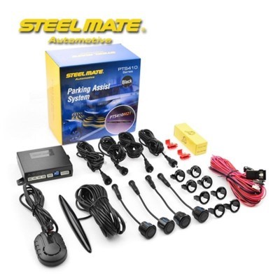 Sistema de assistência de estacionamento Steelmate com sensores e cabos
