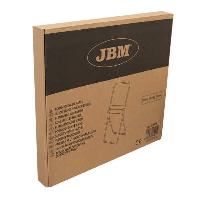 Embalagem castanha com suporte para rolos de papel JBM preto