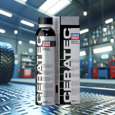 frasco e embalagem do produto líquido Liqui Moly CHİPERATE C em oficina