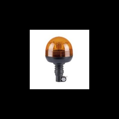 Luz de aviso laranja com base preta e suporte ajustável