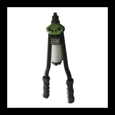 Alicate manual de pressão preto com detalhes verdes e brancos, marca JBM