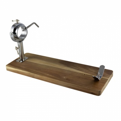 Suporte para presunto com base de madeira e metal