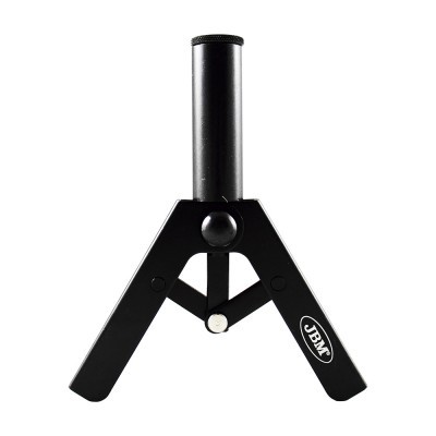 Suporte preto para guitarra ou baixo com tripé e logo JBMF