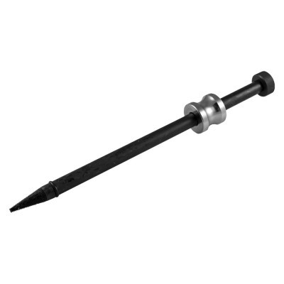 Parafuso longo preto com anilha metálica prateada