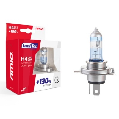 Lâmpada halogénea automóvel H4 AMIO Lumi Tec com embalagem
