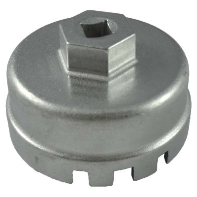 Ferramenta metálica circular prateada com encaixe quadrado