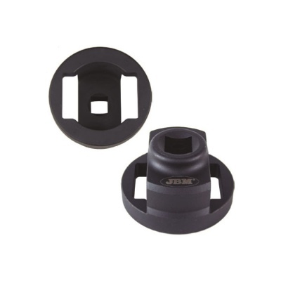 Peças plásticas negras para ferramentas com furo quadrado e etiqueta JB