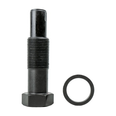 Parafuso preto com rosca e anilha circular preta