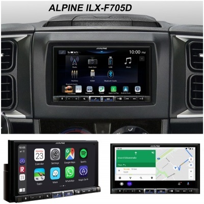 Aparelho de som automotivo ALPINE ILX-F705D com ecrã tátil