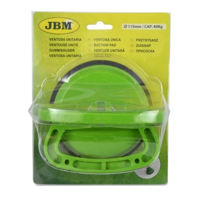 ventosa de sucção verde JBM com pega em embalagem