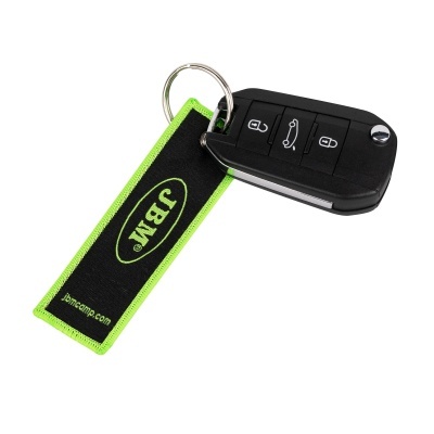 Chave de carro com porta-chaves JBMC preto e verde