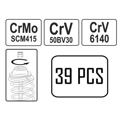 Etiqueta com textos técnicos e número de peças