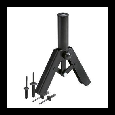 Suporte de metal preto com rebites